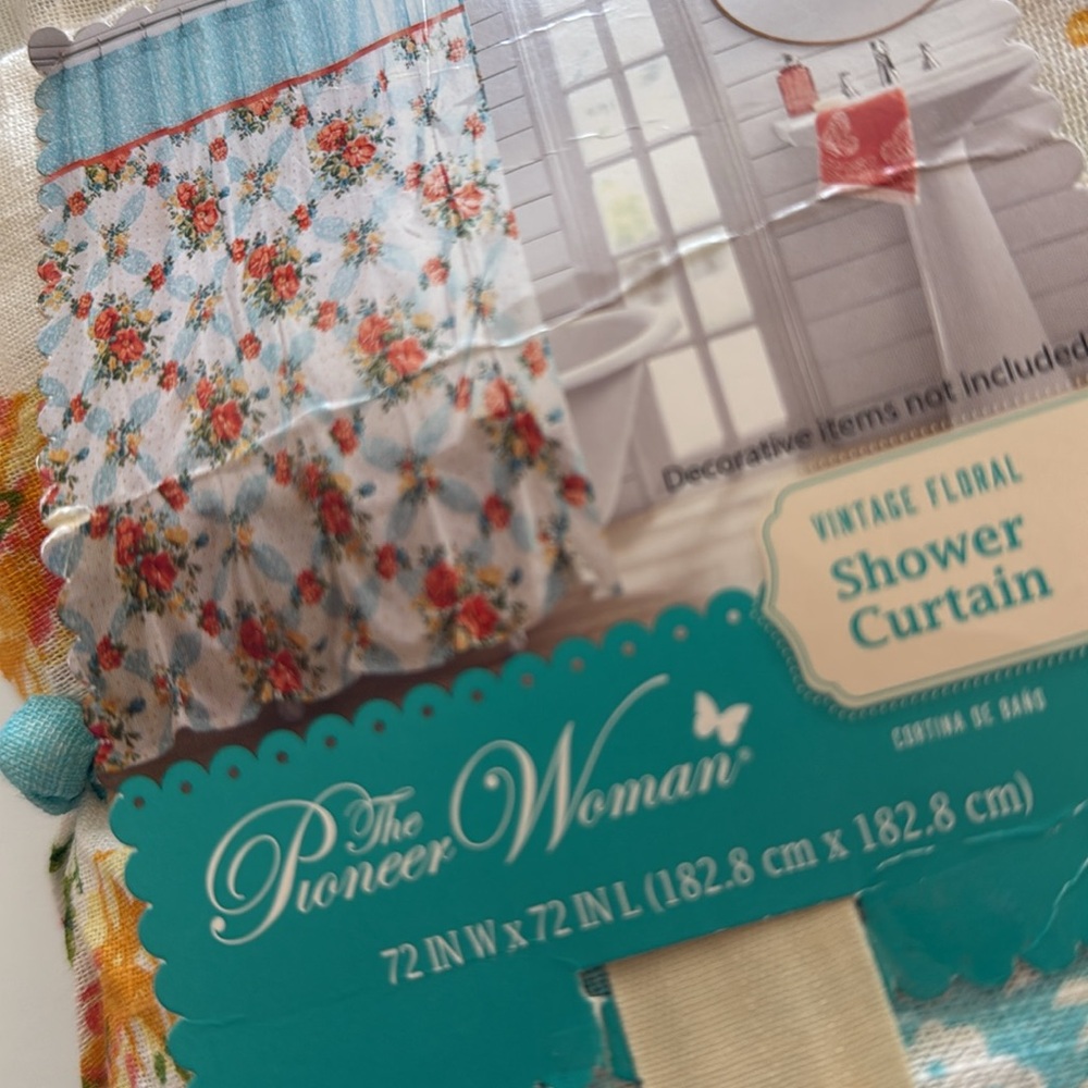 Pioneer Woman brand new shower curtain. With papers attached. - Picture 2 of 5